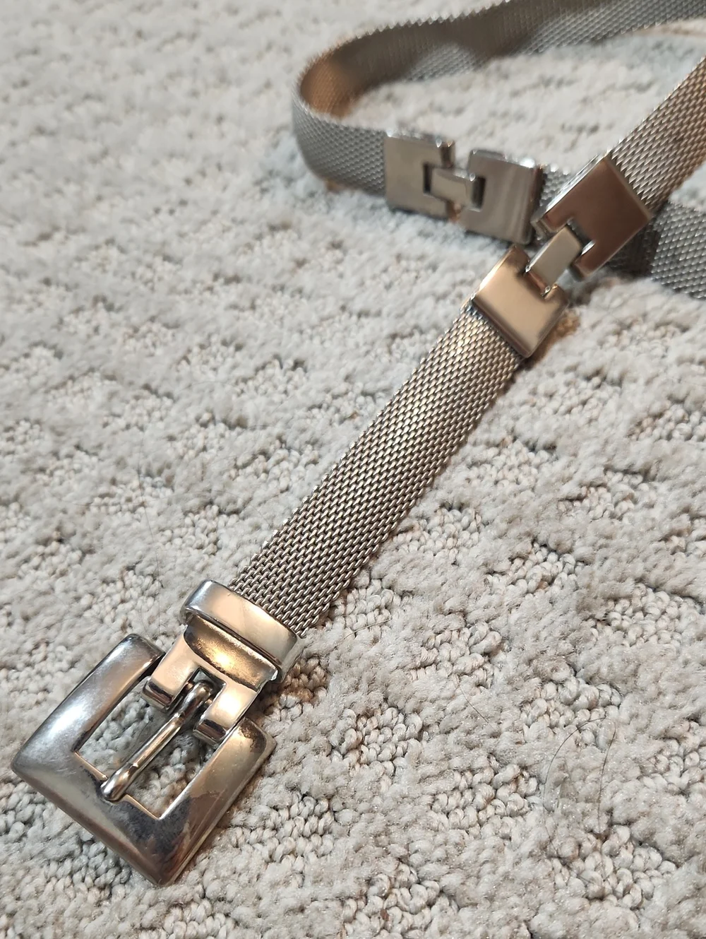 Joan & David Vintage Silver Mesh Metal Belt Women's Size Small